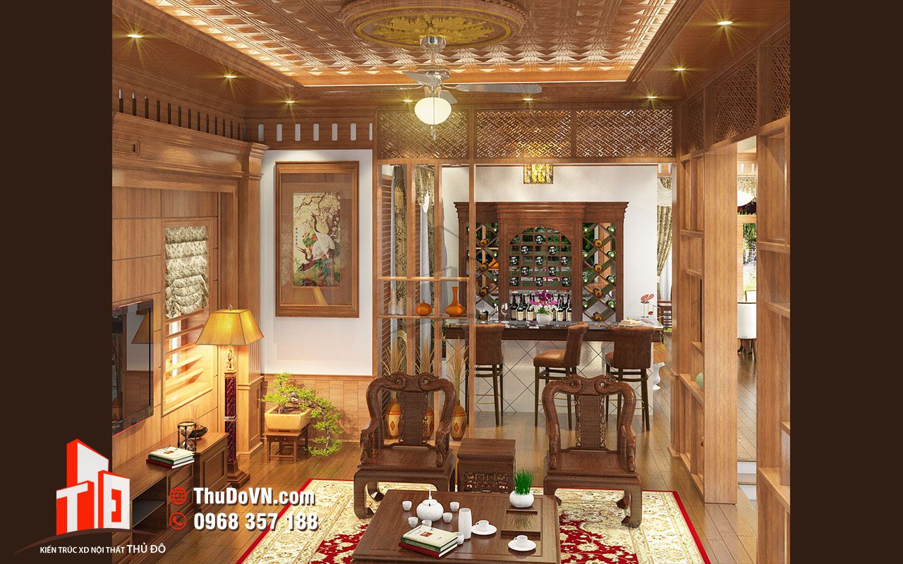 Thiết kế nội thất nhà phong cách cổ truyền