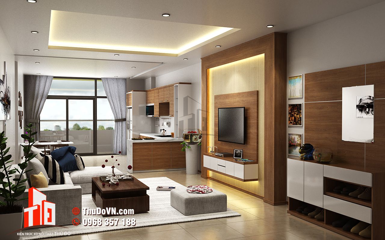 Thiết kế ngoại cảnh chung cư Anh Sự - HQV