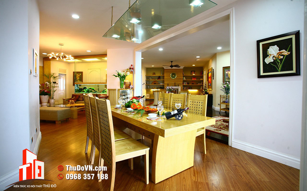 Thiết kế nội thất phòng bếp chung cư Trung Hòa Nhân Chính