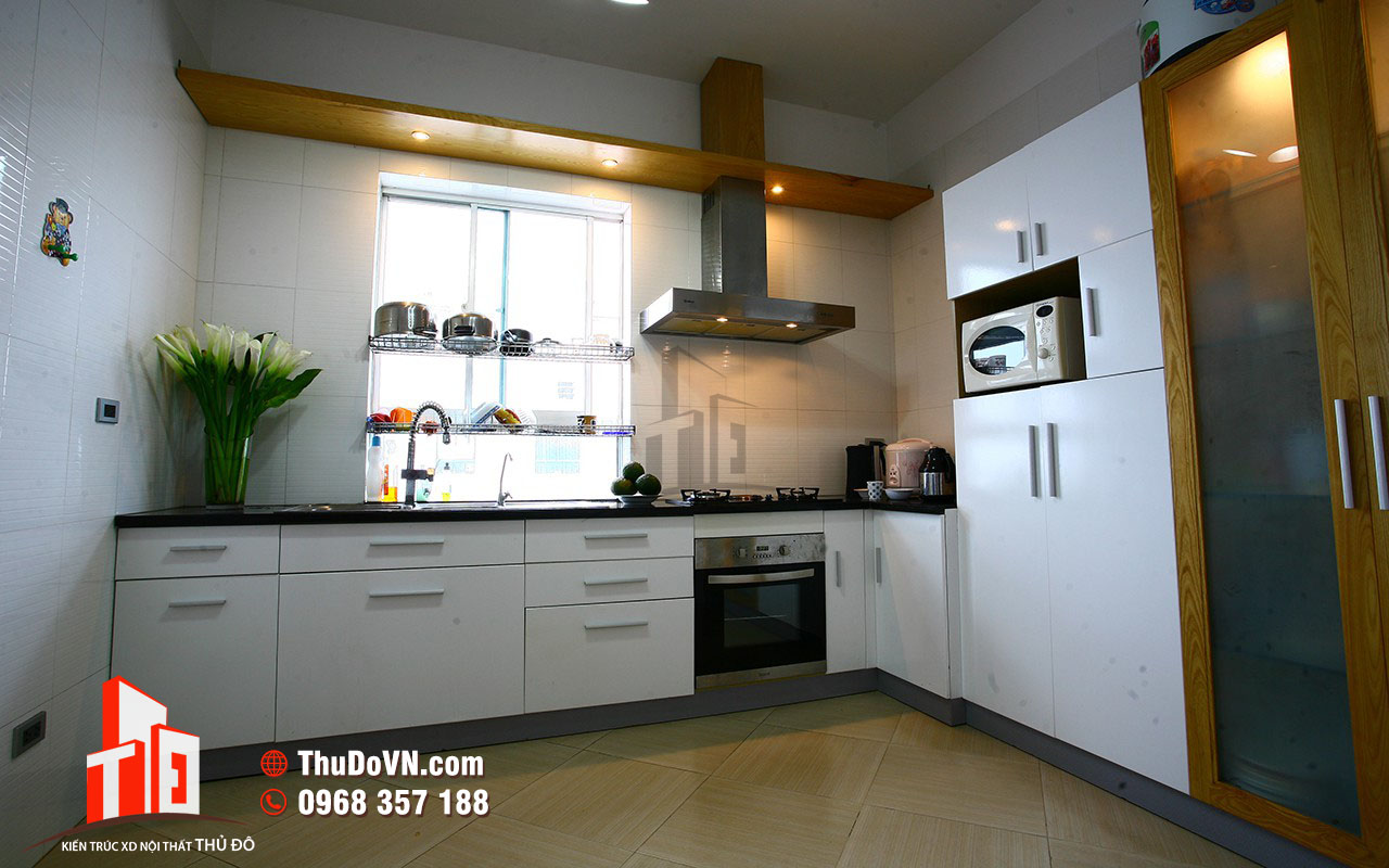 Thiết kế nội thất phòng bếp chung cư Trung Hòa Nhân Chính
