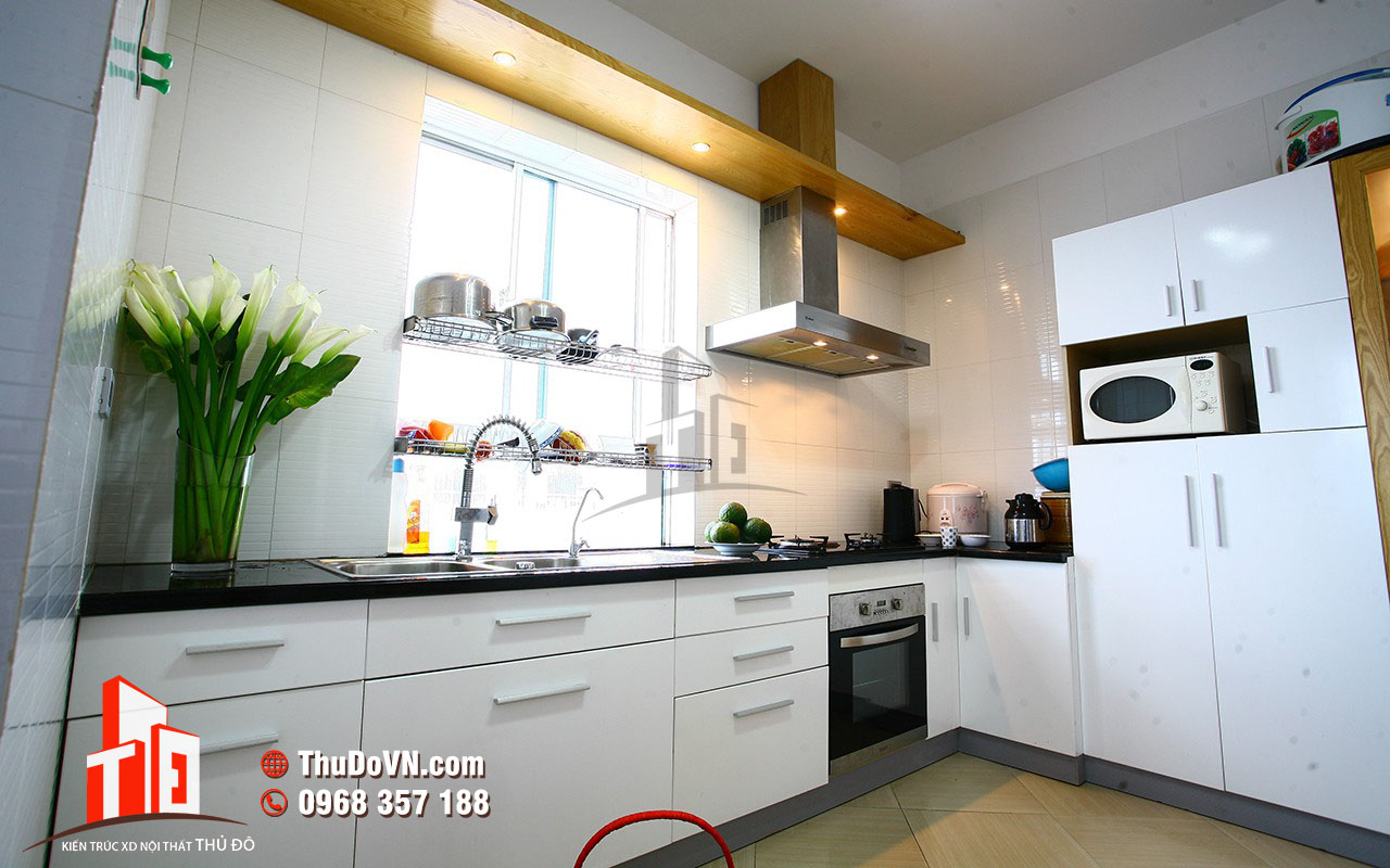 Thiết kế nội thất phòng bếp chung cư Trung Hòa Nhân Chính