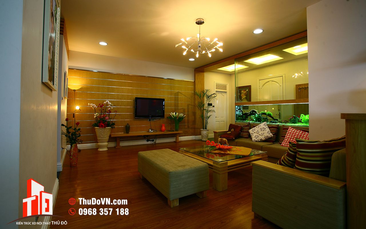 Thiết kế nội thất phòng khách chung cư THNC