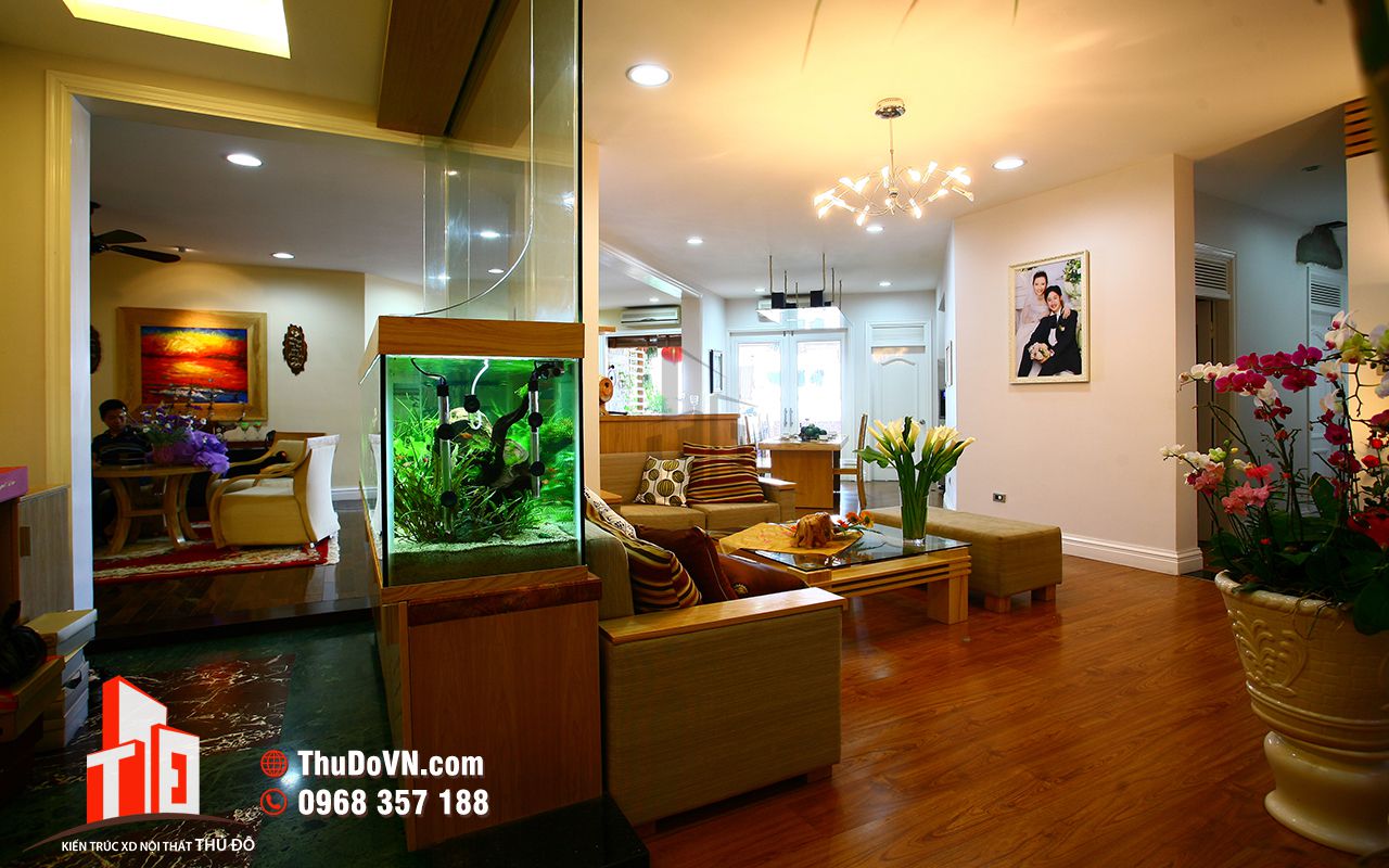 Thiết kế nội thất phòng khách chung cư THNC