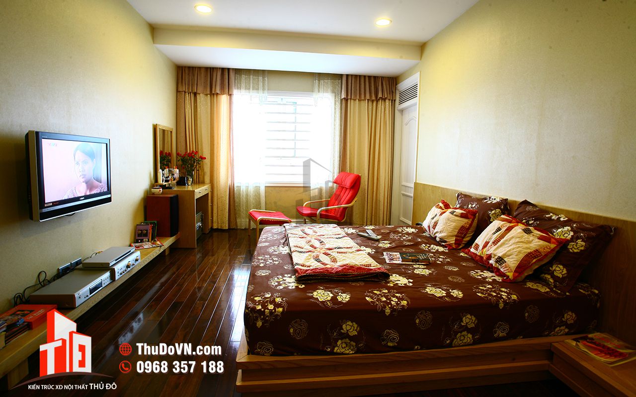 Thiết kế nội thất phòng ngủ chung cư THNC
