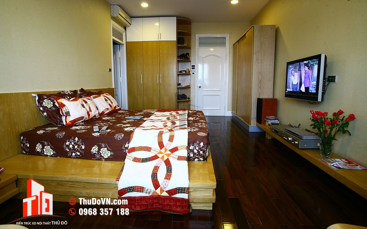 Thiết kế nội thất phòng ngủ chung cư THNC