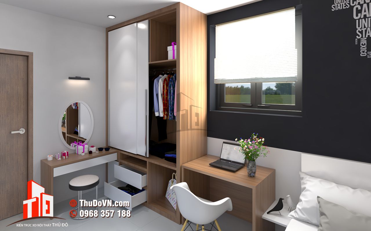Thiết kế nội thất chung cư Xuân Phương