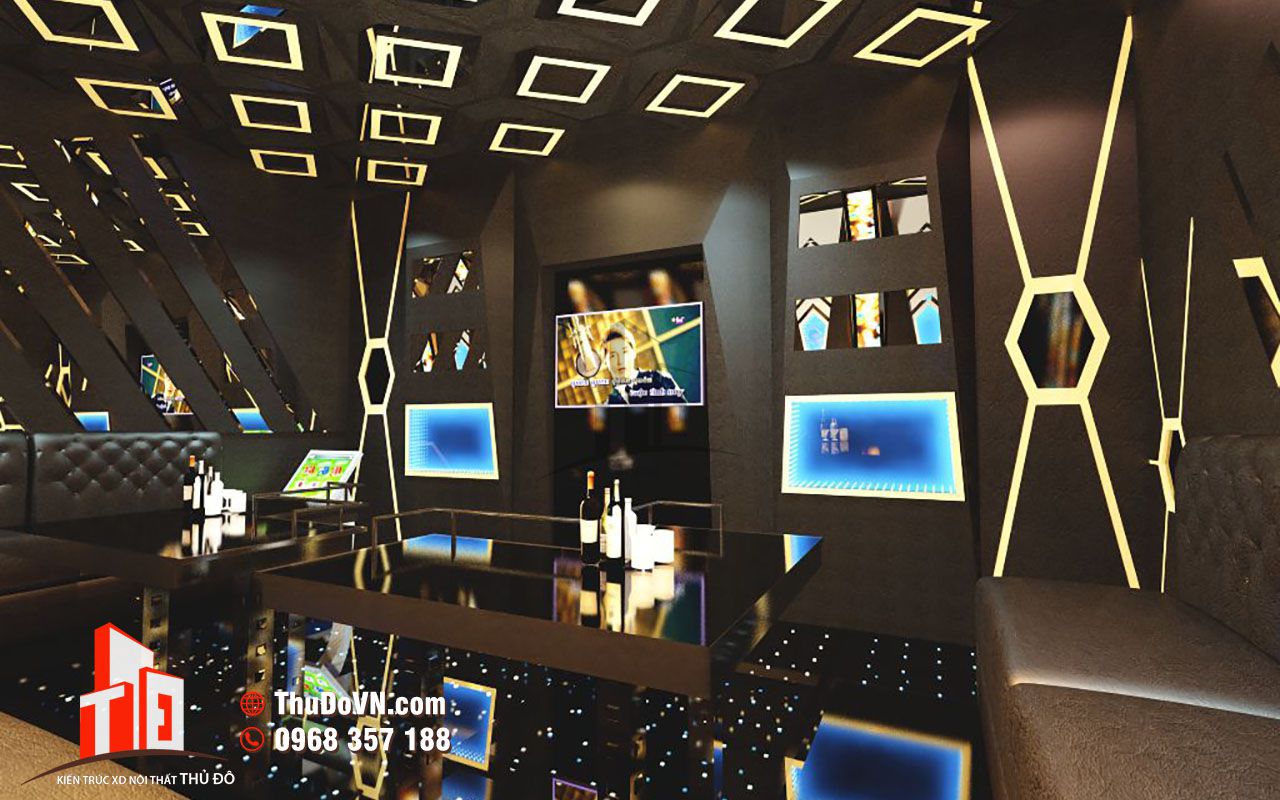Thiết kế nội thất Karaoke Falcon Club