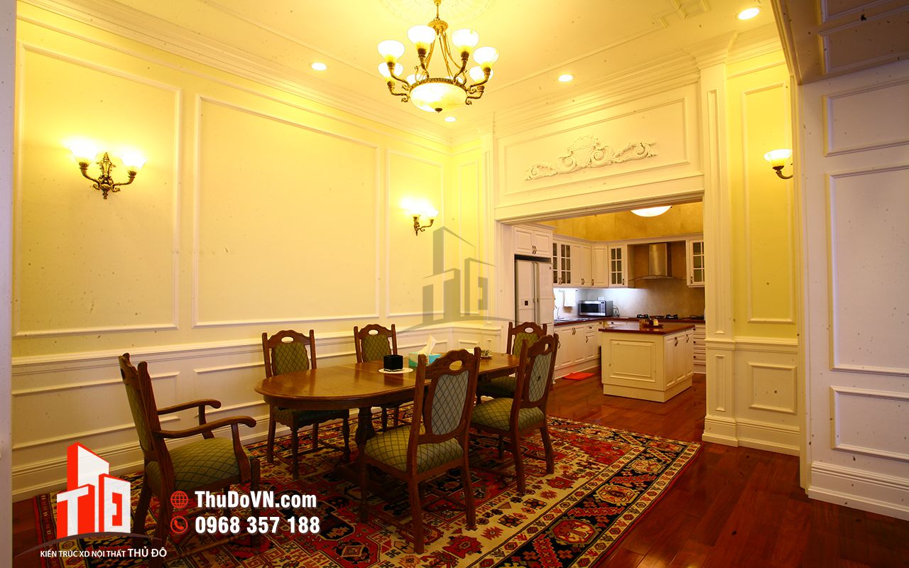 Thiết kế nội thất phòng ăn chung cư cao cấp The Manor