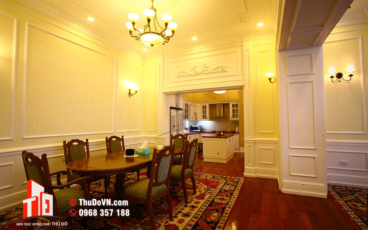 Thiết kế nội thất phòng ăn chung cư cao cấp The Manor