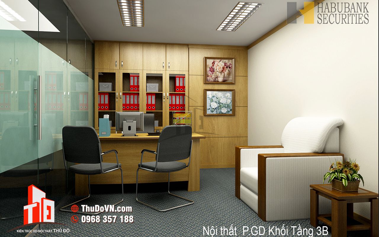 Thiết kế nội thất phòng họp Habubank Securities