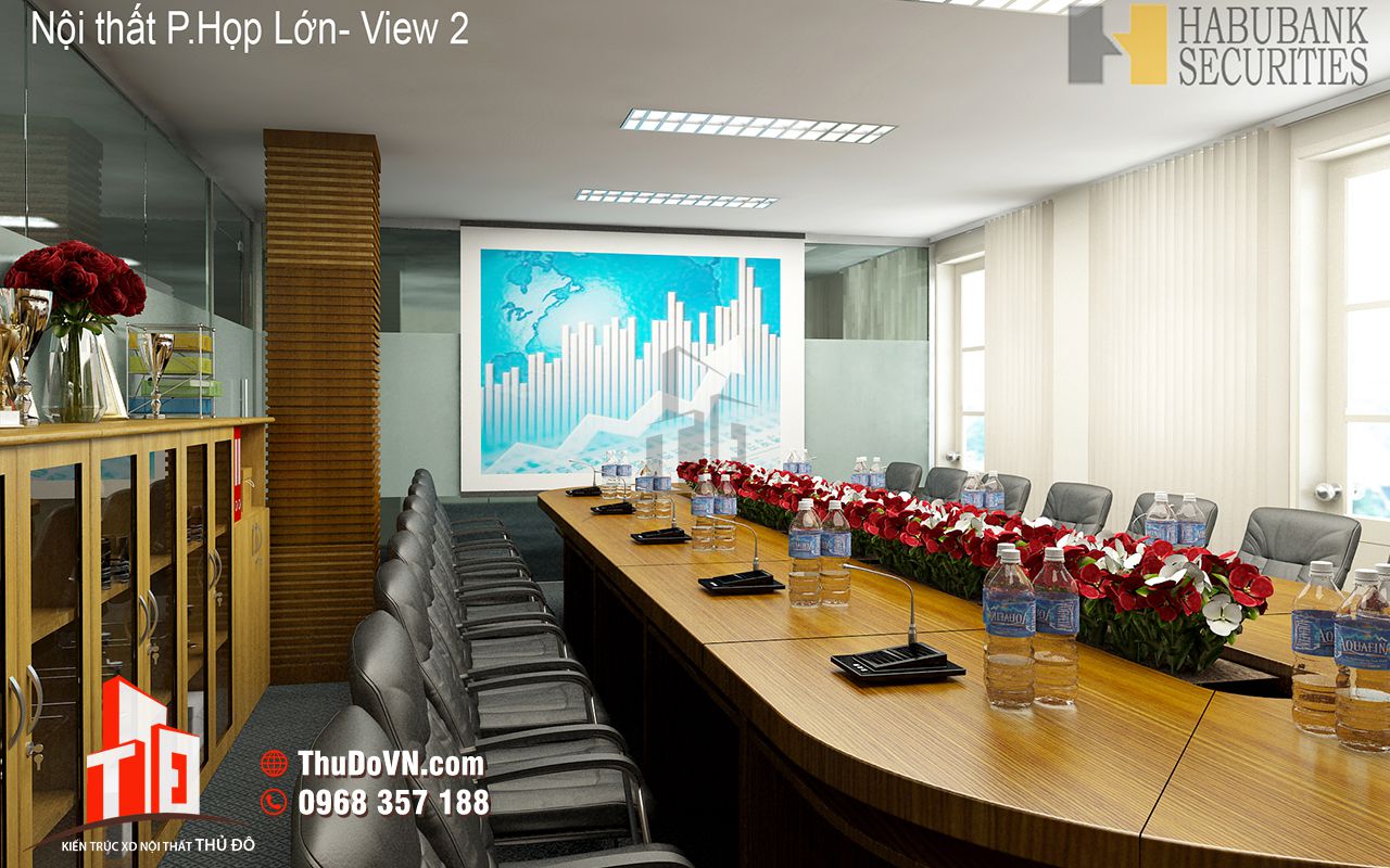 Thiết kế nội thất phòng họp Habubank Securities
