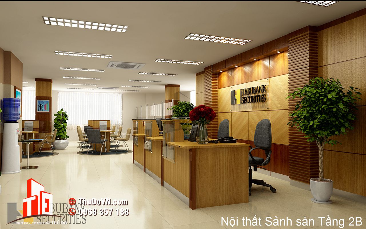 Thiết kế nội thất sàn Habubank Securities