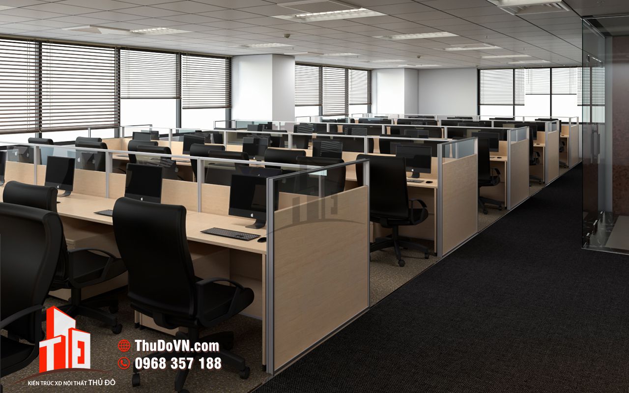 Thi công nội thất phòng làm việc Công ty TAM