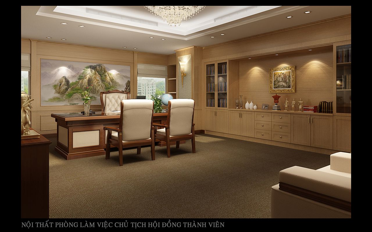 Thiết kế nội thất phòng chủ tịch HĐQT Công ty Vinafor