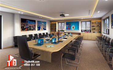 Thi công nội thất phòng họp Công ty Đại Uy