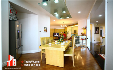 Thiết kế nội thất phòng bếp chung cư THNC