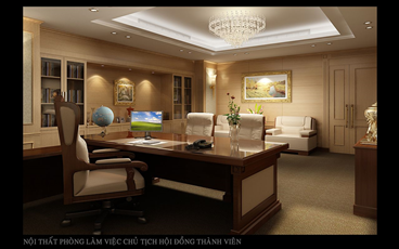 Thiết kế nội thất phòng chủ tịch HĐQT Công ty Vinafor