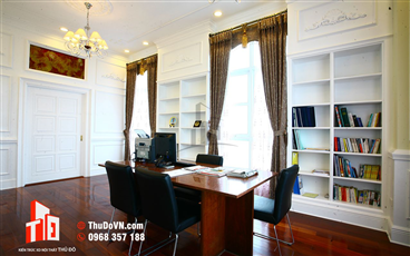 Thiết kế nội thất phòng làm việc chung cư cao cấp The Manor