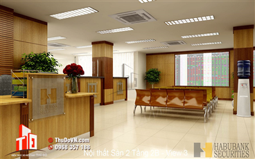 Thiết kế nội thất sàn Habubank Securities